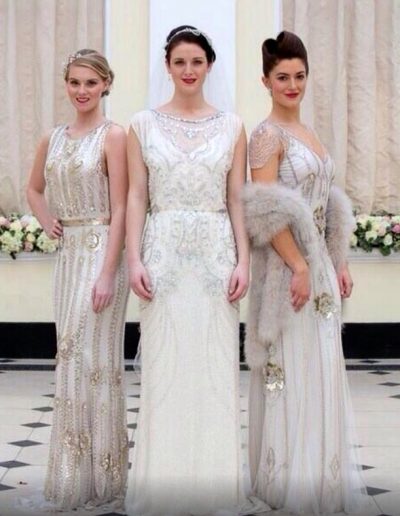 three beautiful bridal gowns